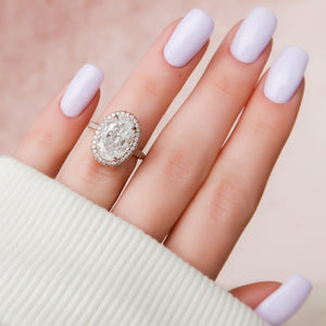 The Kylie Set With A 1 Carat Oval Lab Diamond
