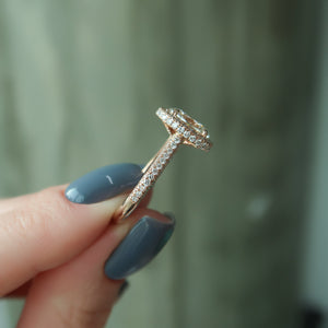 The Kylie Set With A 1 Carat Oval Lab Diamond