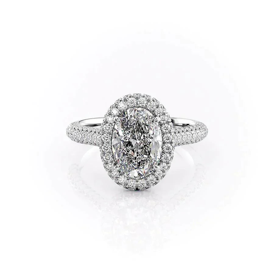 The Kylie Set With A 3 Carat Oval Lab Diamond