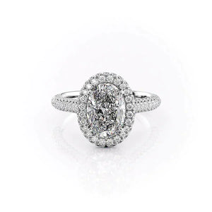 The Kylie Set With A 1 Carat Oval Lab Diamond
