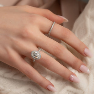 The Kylie Set With A 2 Carat Oval Lab Diamond