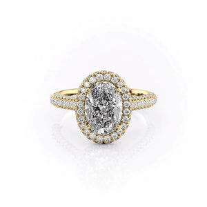 The Kylie Set With A 2 Carat Oval Moissanite