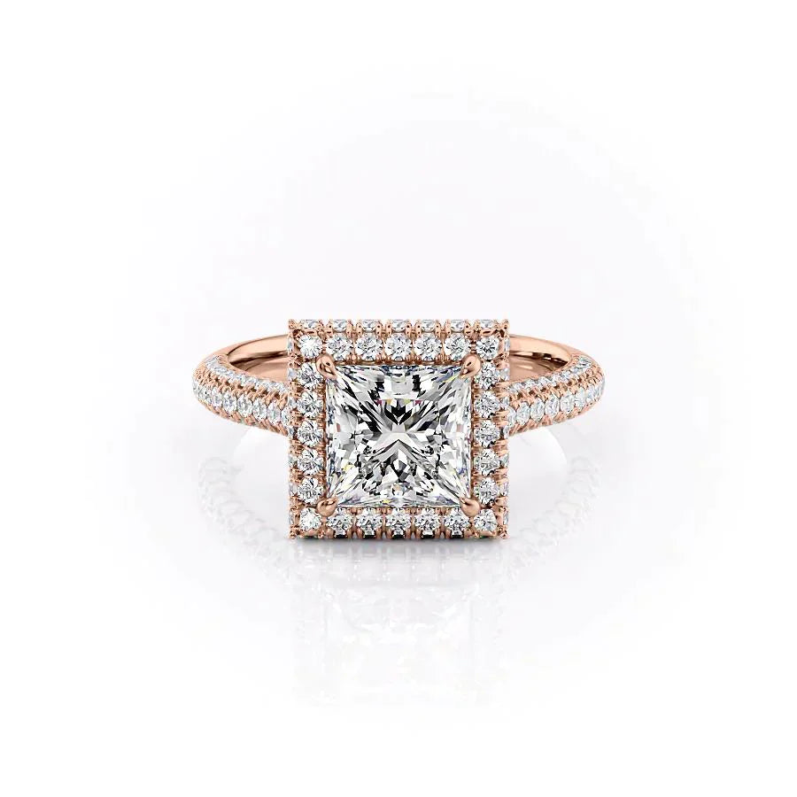 The Kylie Set With A 1 Carat Princess Lab Diamond