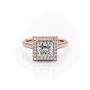 The Kylie Set With A 1 Carat Princess Moissanite
