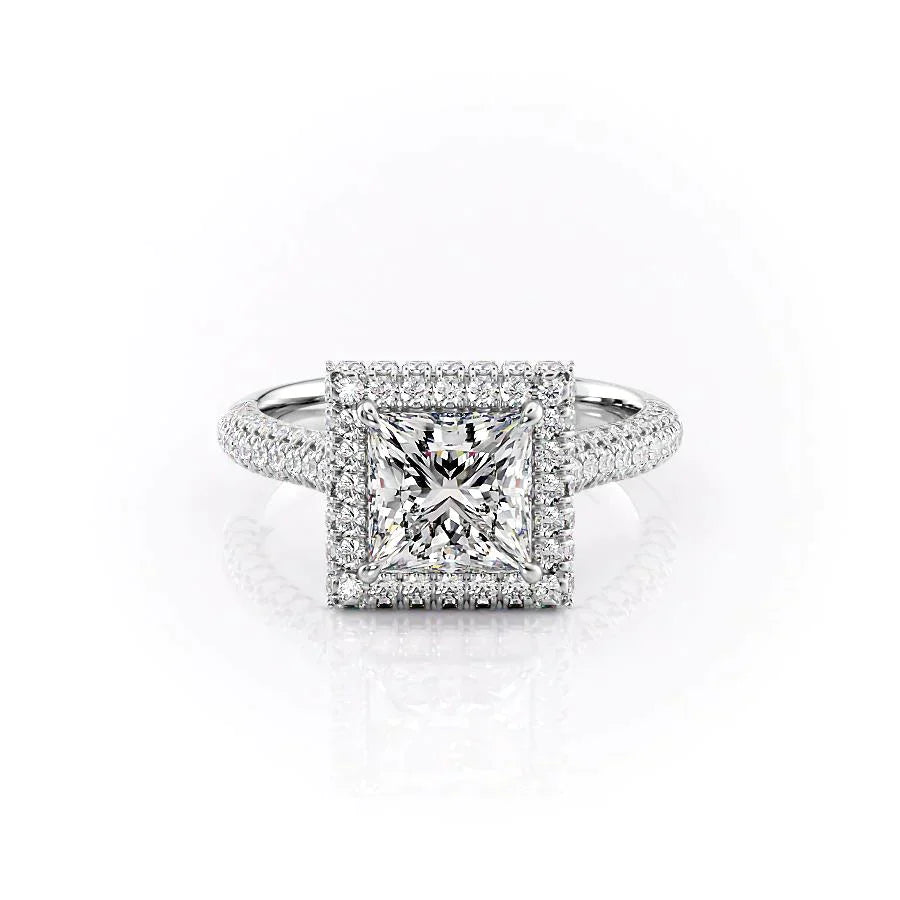 The Kylie Set With A 2.5 Carat Princess Lab Diamond