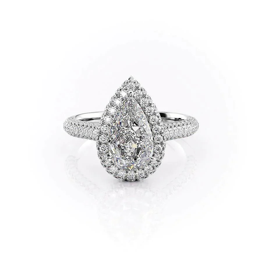 The Kylie Set With A 4.5 Carat Pear Moissanite