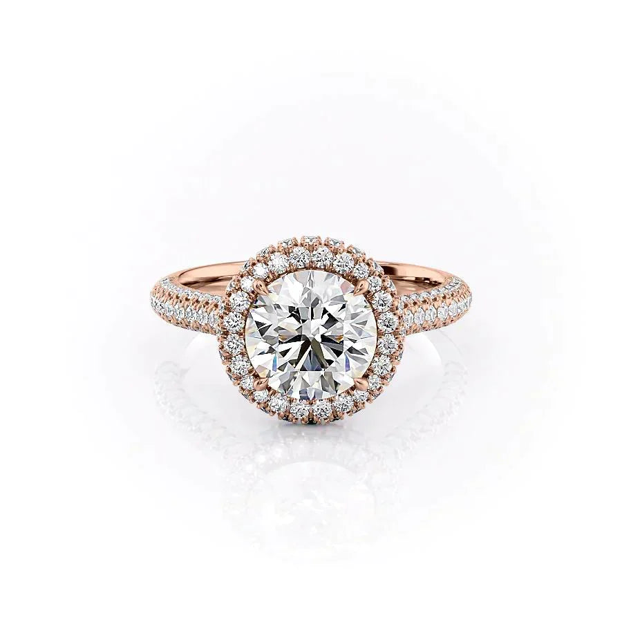 The Kylie Set With A 2 Carat Round Moissanite