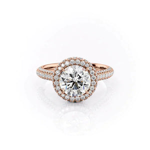 The Kylie Set With A 4 Carat Round Moissanite