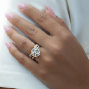 The Kylie Set With A 1.5 Carat Round Lab Diamond
