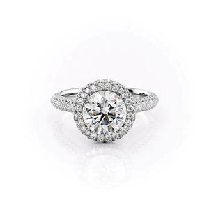 The Kylie Set With A 5 Carat Round Moissanite