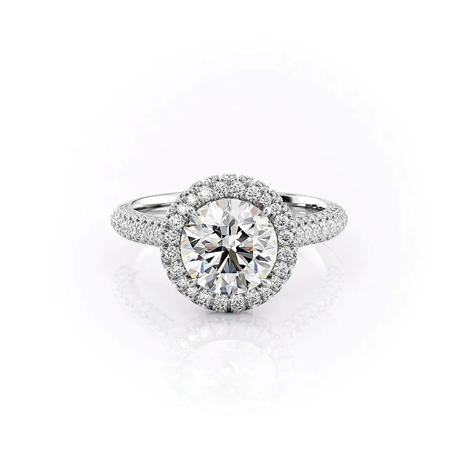 The Kylie Set With A 2.5 Carat Round Lab Diamond