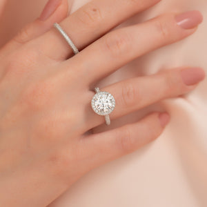The Kylie Set With A 3 Carat Round Lab Diamond