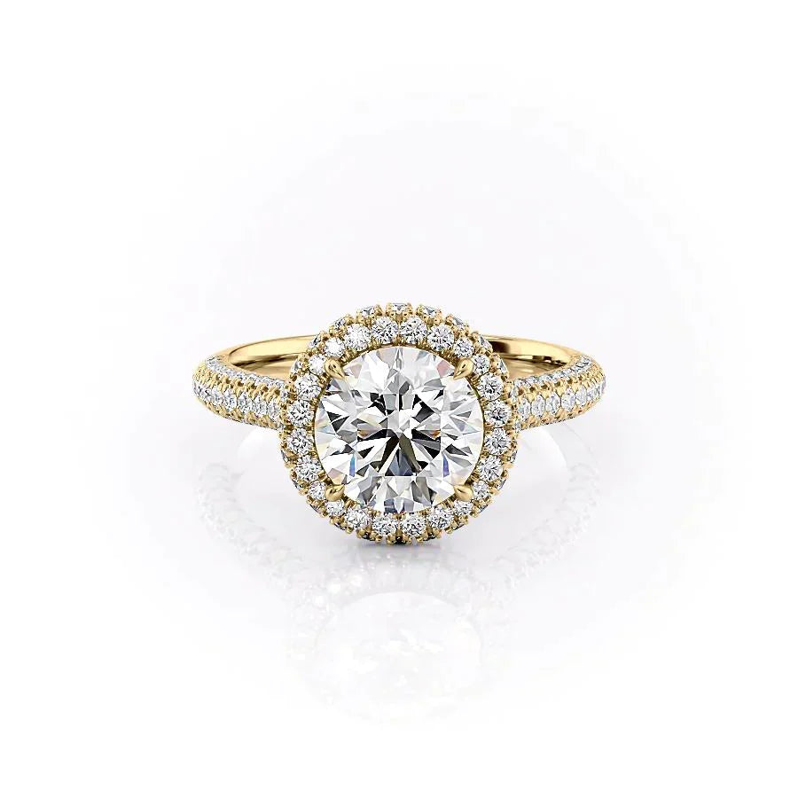 The Kylie Set With A 4.5 Carat Round Moissanite