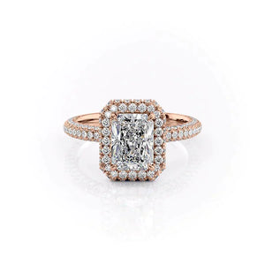 The Kylie Set With A 3.5 Carat Radiant Moissanite