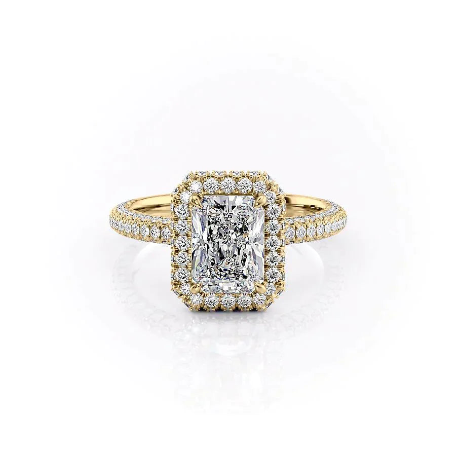 The Kylie Set With A 4 Carat Radiant Moissanite