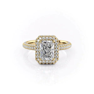 The Kylie Set With A 3 Carat Radiant Lab Diamond