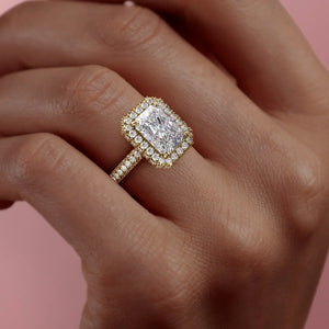 The Kylie Set With A 4.5 Carat Radiant Moissanite