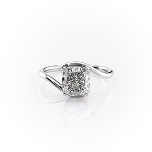 The Skyler Set With A 4.5 Carat Cushion Moissanite