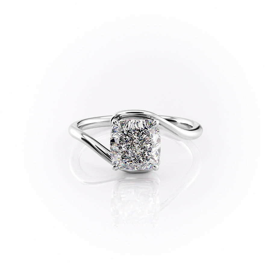 The Skyler Set With A 2 Carat Cushion Lab Diamond