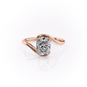 The Skyler Set With A 3 Carat Elongated Cushion Lab Diamond