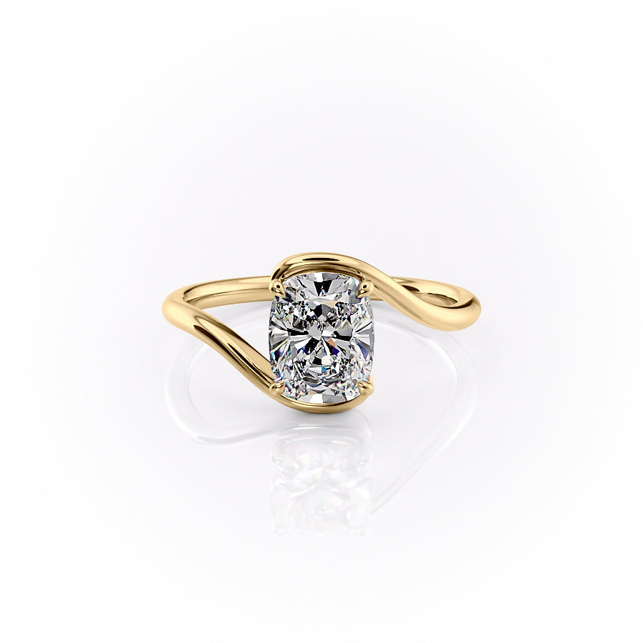 The Skyler Set With A 1 Carat Elongated Cushion Lab Diamond