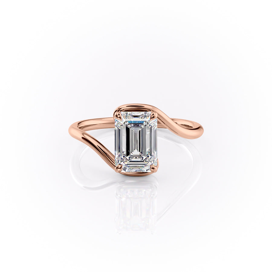The Skyler Set With A 1 Carat Emerald Lab Diamond