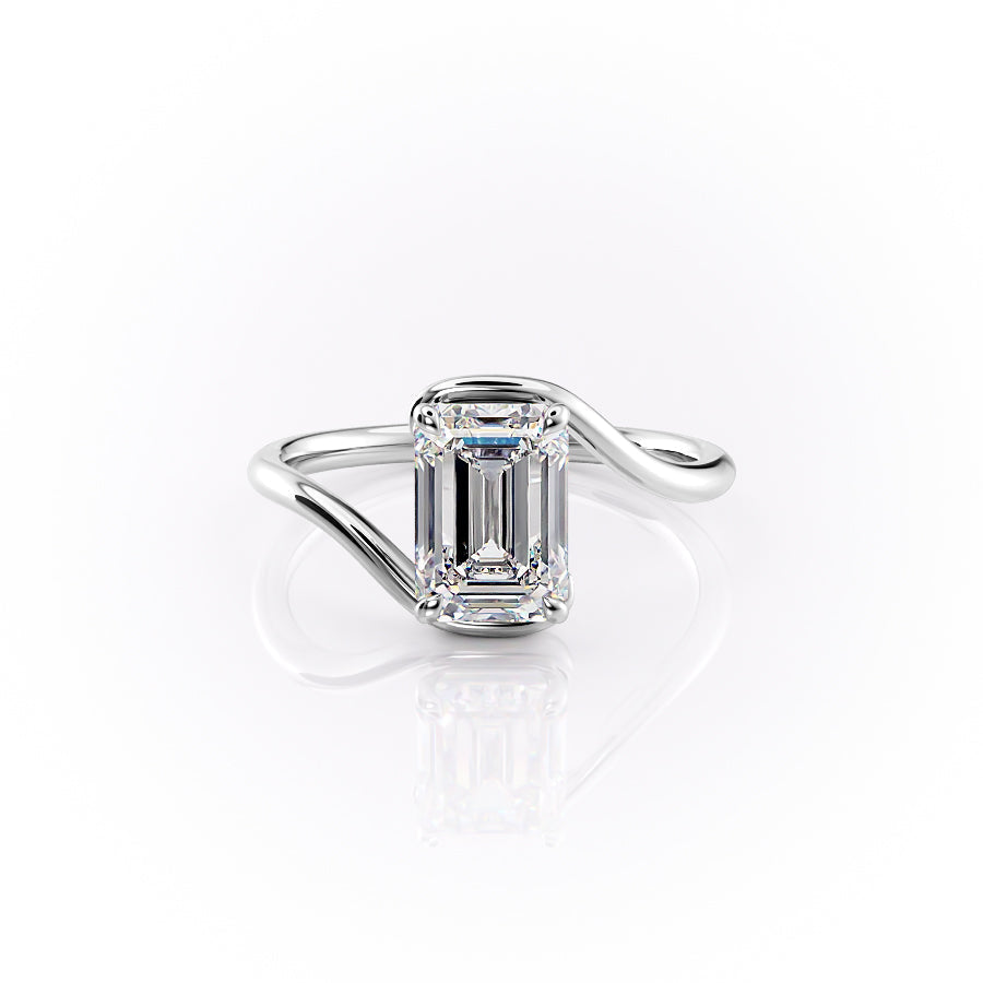 The Skyler Set With A 2 Carat Emerald Lab Diamond