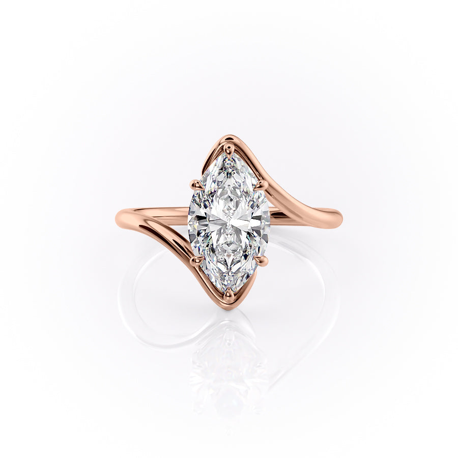 The Skyler Set With A 2 Carat Marquise Lab Diamond