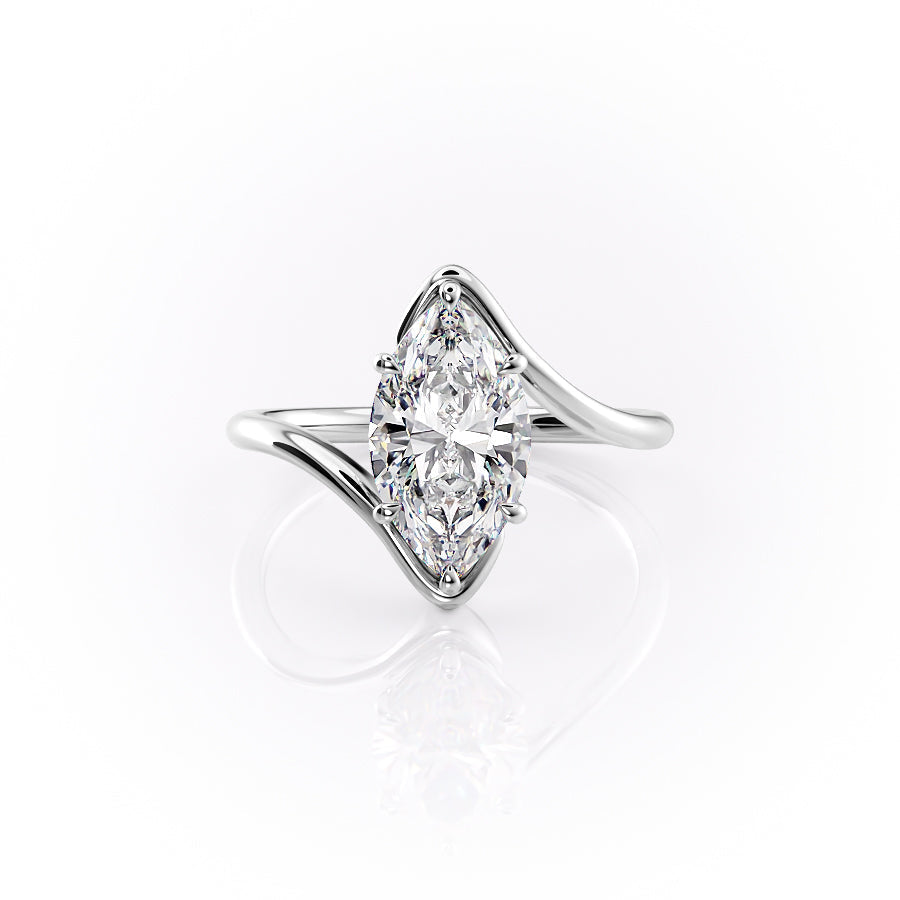 The Skyler Set With A 2.5 Carat Marquise Moissanite