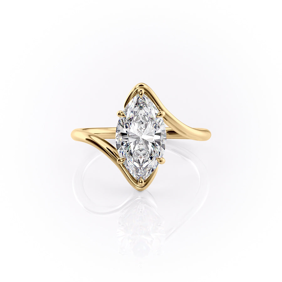 The Skyler Set With A 3 Carat Marquise Lab Diamond