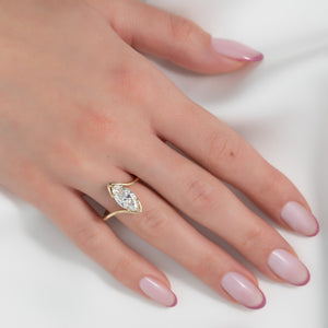 The Skyler Set With A Marquise Moissanite