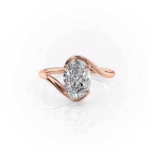 The Skyler Set With A 1 Carat Oval Lab Diamond