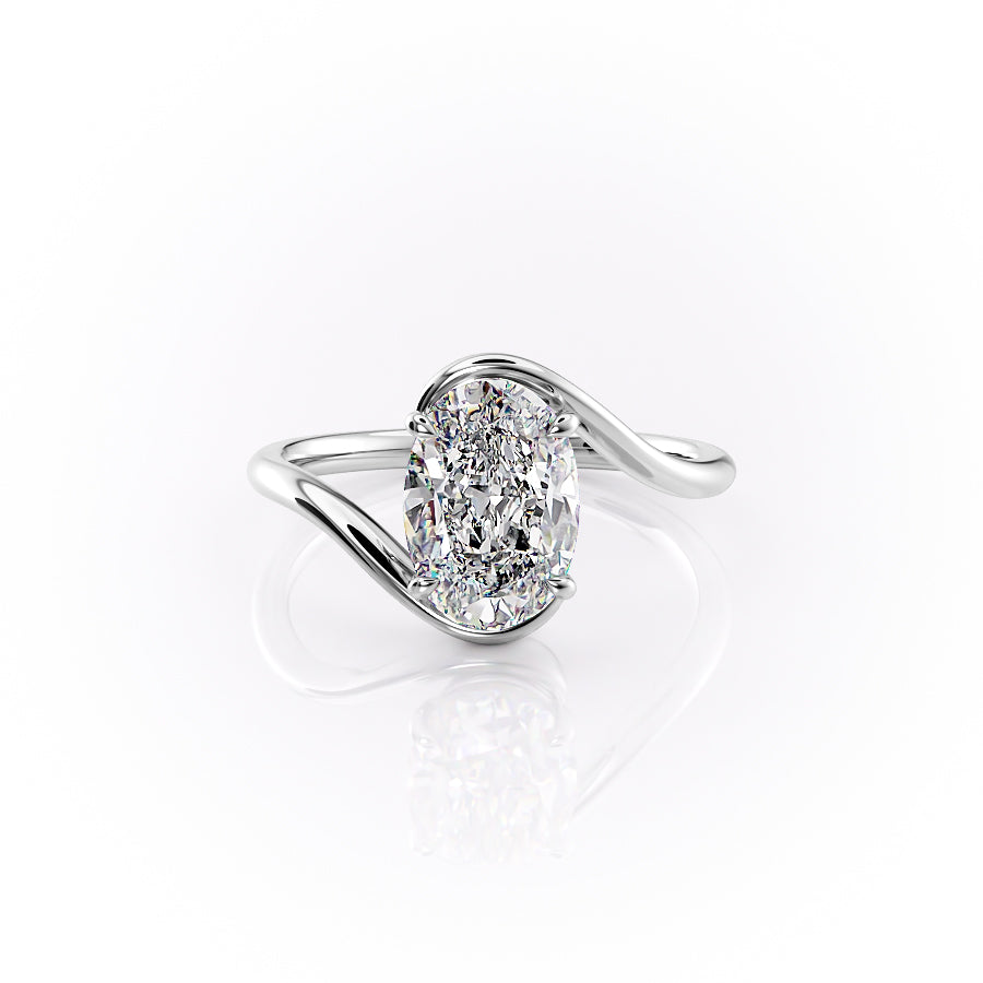 The Skyler Set With A 3 Carat Oval Lab Diamond