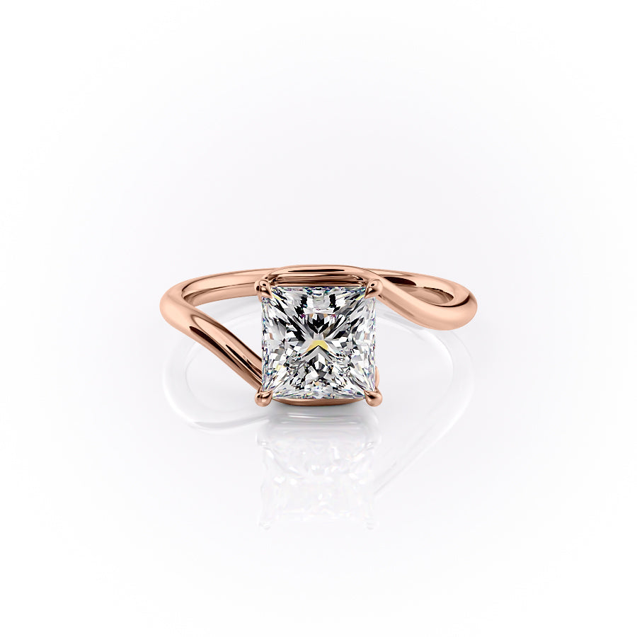 The Skyler Set With A 2.5 Carat Princess Moissanite