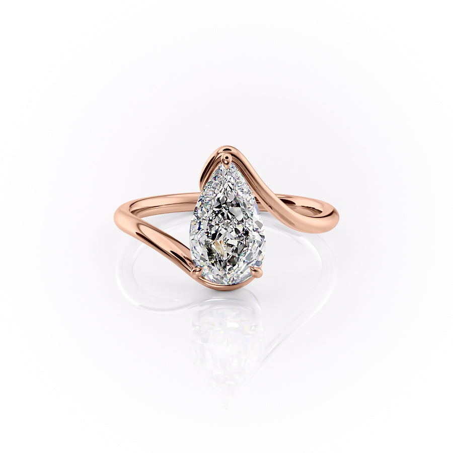 The Skyler Set With A 1 Carat Pear Lab Diamond