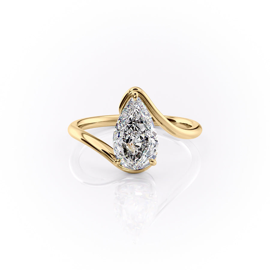 The Skyler Set With A 1.5 Carat Pear Moissanite