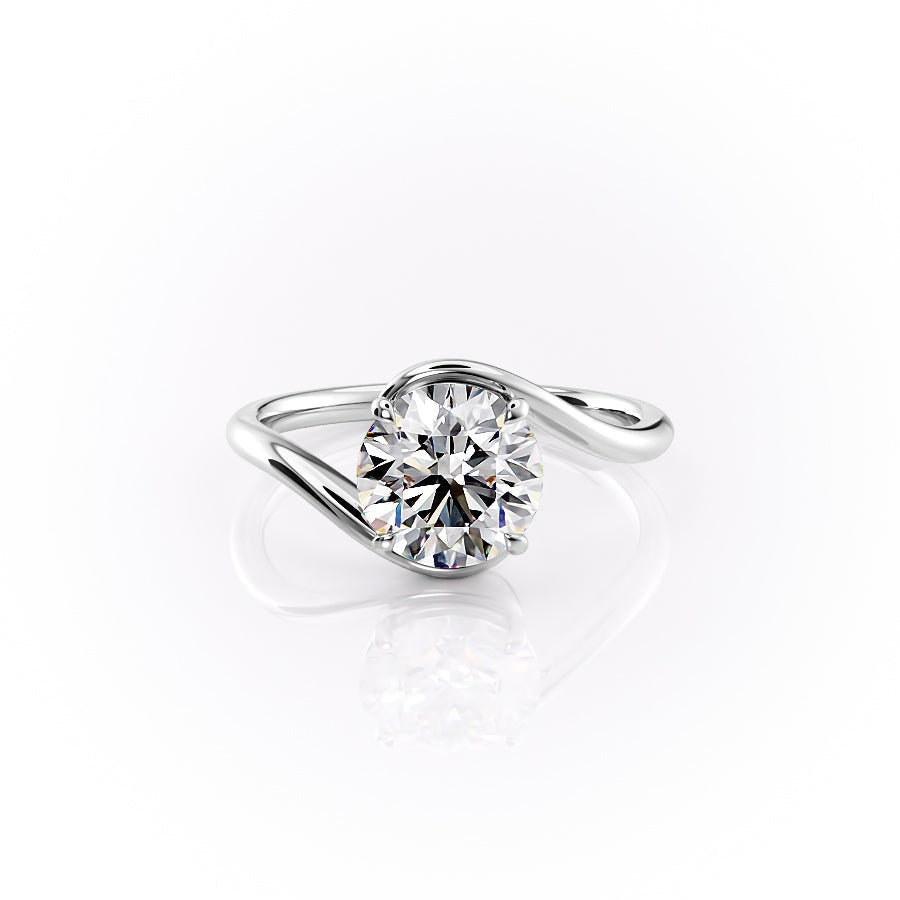 The Skyler Set With A 3 Carat Round Lab Diamond