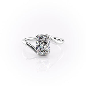 The Skyler Set With A 2.5 Carat Radiant Lab Diamond