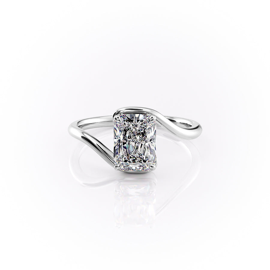 The Skyler Set With A 1.5 Carat Radiant Moissanite