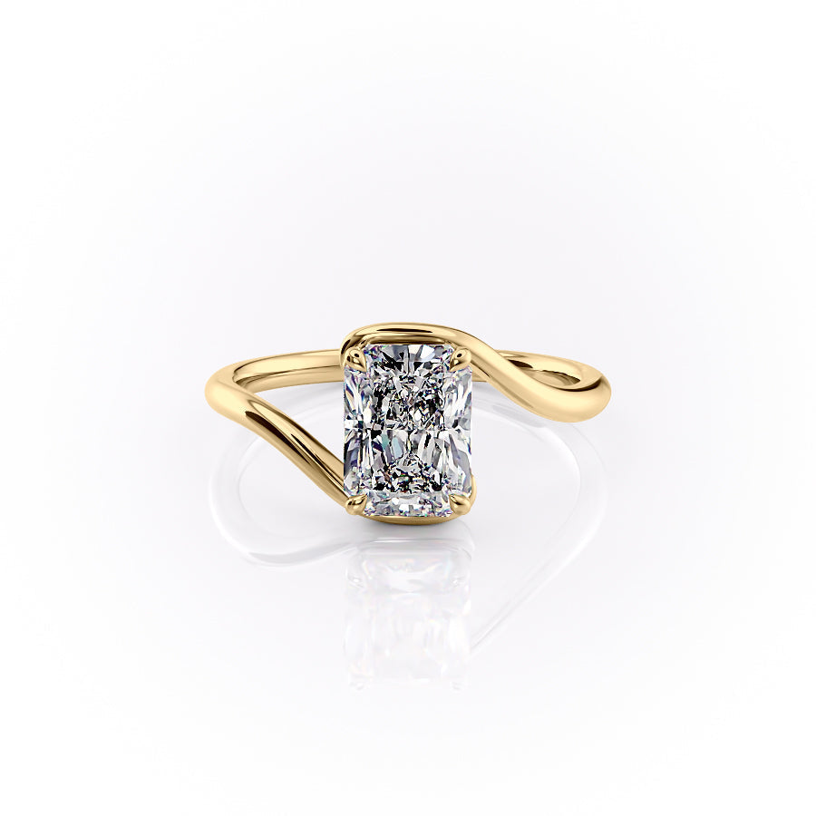 The Skyler Set With A 2 Carat Radiant Lab Diamond