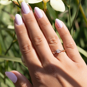 The Twig Set With A 1.5 Carat Cushion Lab Diamond