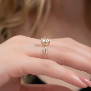 The Twig Set With A 1.5 Carat Cushion Lab Diamond