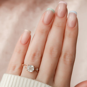 The Twig Set With A 1.5 Carat Cushion Lab Diamond