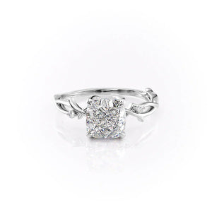 The Twig Set With A 3.5 Carat Cushion Moissanite