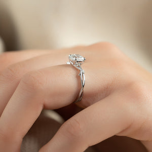 The Twig Set With A 3 Carat Cushion Lab Diamond