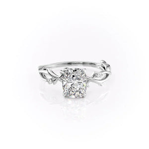 The Twig Set With A 3.5 Carat Elongated Cushion Moissanite