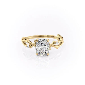 The Twig Set With A 1.5 Carat Elongated Cushion Moissanite