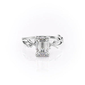 The Twig Set With A 1.5 Carat Emerald Moissanite