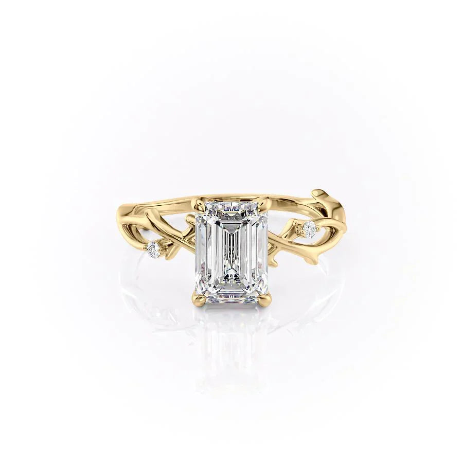 The Twig Set With A 2.5 Carat Emerald Lab Diamond