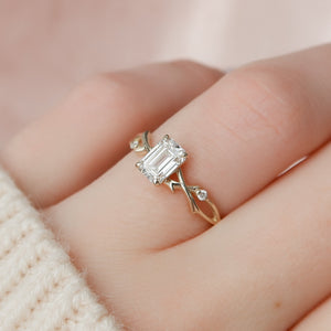 The Twig Set With A 2 Carat Emerald Lab Diamond